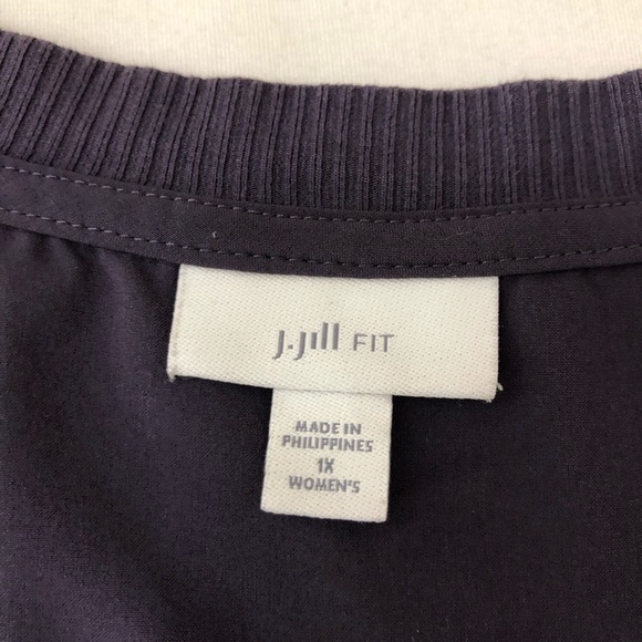 J.Jill Fit On the Go Purple 2 Zipper Side Pockets Travel Tank Dres 1X - Picture 8 of 11